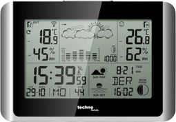 Technoline weerstation - WS 6767 - 173x118x22mm - zwart/zilver - met 1 buitensensor 30m - TL-WS6767