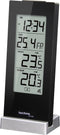 Technoline weerstation - WS 9767 - 64x165x45mm - hoogglans zwart/zilver - met 1 buitensensor 30m - TL-WS9767
