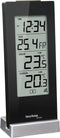 Technoline weerstation - WS 9767 - 64x165x45mm - hoogglans zwart/zilver - met 1 buitensensor 30m - TL-WS9767
