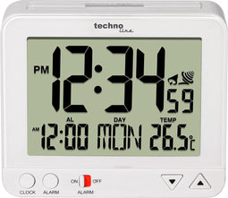Technoline wekker - WT 195 - 95x80x32mm - wit - TL-WT195-WI