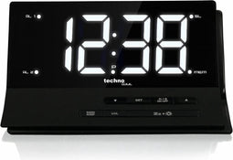 Technoline wekkerradio - WT 482 - 174x76x102mm - zwart - wit LED - TL-WT482
