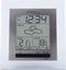 Technoline WS 9136 IT - Weerstation - Tafel of Wandstation - Binnen en buiten temperatuur - Buitenvochtigheid - Radiogestuurde tijdsaanduiding - Alarm - Snooze - Zilverkleurig - Zwart