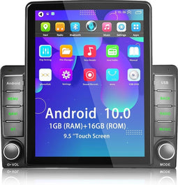 TechU™ Autoradio AT31 – 2 Din – Verticaal 9.5” Touchscreen Monitor – Bluetooth & Wifi – Android & iOS – Handsfree bellen – FM radio – USB – GPS Navigatie