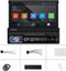 TechU™ Autoradio met klapscherm AT49 – 1 Din – 7 inch Touchscreen Monitor – Bluetooth & Wifi – Android & iOS – GPS Navigatie – Handsfree bellen – FM radio – USB – Uitschuifbaar display – 16G ROM – 2G RAM – Incl. Afstandsbediening