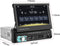 TechU™ Autoradio met klapscherm AT54 – 1 Din – 7” Touchscreen Monitor – Uitschuifbare Display – Bluetooth – Android & iOS – Handsfree bellen – FM radio – USB – Ingang voor achteruitrijcamera – Incl. Stuurwielbediening + Afstandsbediening