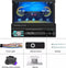 TechU™ Autoradio met klapscherm AT54 – 1 Din – 7” Touchscreen Monitor – Uitschuifbare Display – Bluetooth – Android & iOS – Handsfree bellen – FM radio – USB – Ingang voor achteruitrijcamera – Incl. Stuurwielbediening + Afstandsbediening