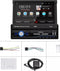 TechU™ Autoradio met klapscherm T98 Touchscreen – 1 Din met Afstandsbediening – 7 inch Kleuren Display – Bluetooth & WiFi – AUX – 3 USB – FM radio – Navigatie – Handsfree bellen
