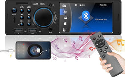 TechU™ Autoradio T148 – 1 Din met Afstandsbediening – 4.1 inch Monitor – FM radio – Bluetooth – USB – AUX – SD – Handsfree bellen