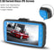 TechU™ Dashcam Dual Camera – M18 – Dashboardcamera – 3 inch Full HD Scherm – Nachtvisie – Looprecording – Bewegingssensor – G-sensor – Parkeermonitor – Incl. Achteruitrijcamera - voor auto -– Kerst & Kerstcadeau