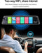 TechU™ Dashcam Voor en Achter Camera – M28 Zwart – Dashboardcamera – 11.66 inch Scherm – GPS & Wifi – G-sensor – Bewegingssensor – Loop recording – Nachtvisie – 170° Wijdhoeklens – Incl. Achteruitrijcamera - voor auto