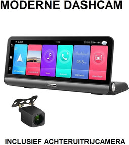 TechU™ Dashcam Voor en Achter Camera – M29 Zwart – Dashboardcamera – 8 inch Scherm – GPS & Wifi – G-sensor – Bewegingssensor – Loop recording – Nachtvisie – 170° Wijdhoeklens – Incl. Achteruitrijcamera - voor auto