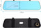 TechU™ Dashcam Voor en Achter Camera – M30 Zwart – Dashboardcamera – 4.3” Scherm & 12” Spiegel – G-sensor – Bewegingssensor – Loop recording – Nachtvisie – 150° Wijdhoeklens – Incl. Achteruitrijcamera - voor auto