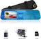 TechU™ Dashcam Voor en Achter Camera – M30 Zwart – Dashboardcamera – 4.3” Scherm & 12” Spiegel – G-sensor – Bewegingssensor – Loop recording – Nachtvisie – 150° Wijdhoeklens – Incl. Achteruitrijcamera - voor auto
