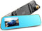 TechU™ Dashcam Voor en Achter Camera – M30 Zwart – Dashboardcamera – 4.3” Scherm & 12” Spiegel – G-sensor – Bewegingssensor – Loop recording – Nachtvisie – 150° Wijdhoeklens – Incl. Achteruitrijcamera - voor auto