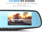 TechU™ Dashcam Voor en Achter Camera – M31 Zwart – Dashboardcamera – 4.3” Scherm & 12.2” Spiegel – G-sensor – Bewegingssensor – Loop recording – Nachtvisie – 130° Wijdhoeklens – Incl. Achteruitrijcamera - voor auto
