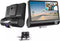 TechU™ Dashcam Voor en Achter Camera – MK11 Dashboardcamera – 4” Scherm – Full HD 1080P – 170° Wijdhoeklens – Nachtvisie – Loop recording – Bewegingssensor – G-sensor – Parkeermodus – Incl. Achteruitrijcamera - voor auto