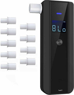 TechU™ Digitale Alcoholtest – Zwart – Blaastest voor Auto