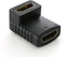 Techvavo® Set van 2 - 90 Graden HDMI Female naar Female Angle Coupler - Optimaliseer Connectiviteit en Flexibele Opstelling - Zwart
