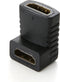 Techvavo® Set van 2 - 90 Graden HDMI Female naar Female Angle Coupler - Optimaliseer Connectiviteit en Flexibele Opstelling - Zwart
