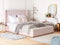 NOYERS - Bed met opbergruimte - Roze - 160 x 200 cm - Fluweel
