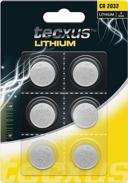 Tecxus CR2032 - Lithium button cell, 3V