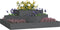 vidaXL - Plantenbak - 83x83x27 - cm - massief - grenenhout - grijs
