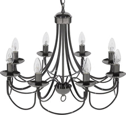 TEESTA - Kroonluchter - Zwart - Metaal