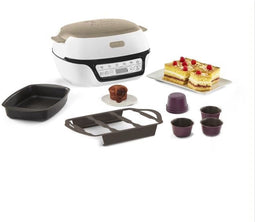 TEFAL Intelligente taartmachine - 5 nauwkeurige programma's - Antiaanbakvorm - 6 Creabake muffinvormen - Cake Factory KD804910