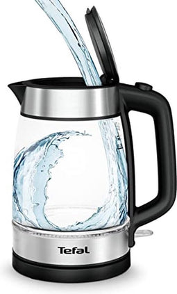 TEFAL KI700830 GlasWasserkocher mit 1,7L, Glas + Edelstahl inox