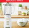 TEFAL Miniblender, Vermogen 400 W, Glazen kom van 0,7 liter, Afneembare Powelix-messen, Compact, Krachtige blender, Minimix BL165010