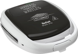 Tefal SW341112 snacktijd geluk croque waofer, plaatspellen inbegrepen, lichtindicator, handgreep loquet, verticale opslag