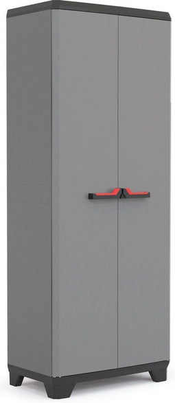 Keter Stilo Multipurpose Hoge kast - 3 halve planken - 68x39x173 cm - Donkergrijs/zwart