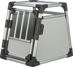 Trixie Transport Box Aluminium S - Transportkooi - Goede luchtcirculatie - Zilverkleurig/Zwart
