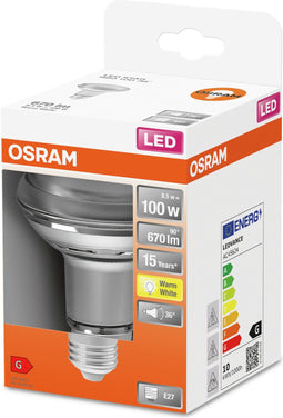 OSRAM 4058075433267 LED-lamp Energielabel G (A - G) E27 Reflector 9.1 W = 100 W Warmwit (Ø x l) 80 mm x 113 mm 1 stuk(s)