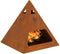 vidaXL - Vuurkorf - Piramide - 50x50x51 - cm - Weerbestendig - Staal