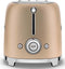 Smeg TSF01CHMEU - Broodrooster - 950W 2 sleuven 6 bruining-niveaus - Mat champagne