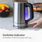 MPM RVS Waterkoker - 1.7 Liter - Automatisch Deksel en Verlichting - Zilver