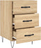 vidaXL - Nachtkastje - 40x40x66 - cm - bewerkt - hout - sonoma - eikenkleurig