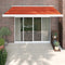 vidaXL - Luifel - uittrekbaar - 3x2,5 - m - stof - en - aluminium - oranje - en - bruin