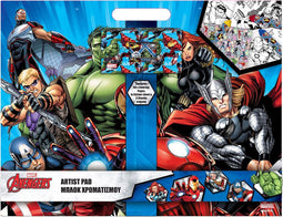 Tekenblok Avengers met Stickers en 3 Krijtjes, 40 Vellen