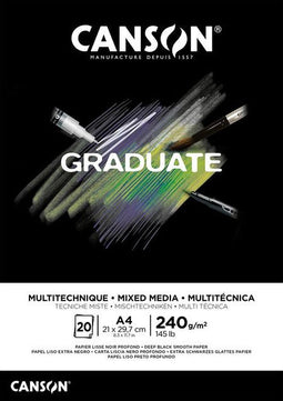 Tekenblok canson grad mixed media bl a4 20v 240gr | 5 stuks
