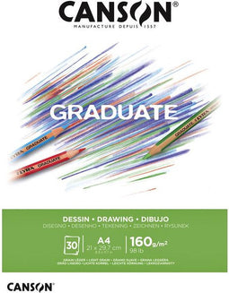 Tekenblok Canson Graduate Dessin A4 160gr 30vel | 5 stuks