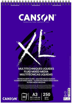 Tekenblok canson xl fluid mixed media a3 30v 250gr