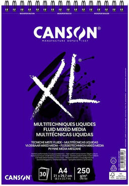 Tekenblok canson xl fluid mixed media a4 30v 250gr
