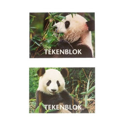Tekenblok papyrus a5 pandabeer 20v - 10 stuks