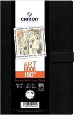 Tekenboek Canson Art 140x216mm 180graden 96gram 80vel