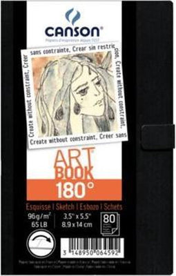 Tekenboek Canson Art 84x140mm 180graden 96gram 80vel