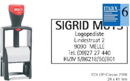 Tekststempel Colop 2100 personaliseerbaar 6regels 41x24mm