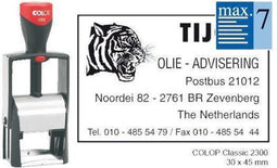 Tekststempel Colop 2300 personaliseerbaar 7regels 44x29mm