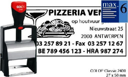 Tekststempel Colop 2400 personaliseerbaar 6regels 58x27mm